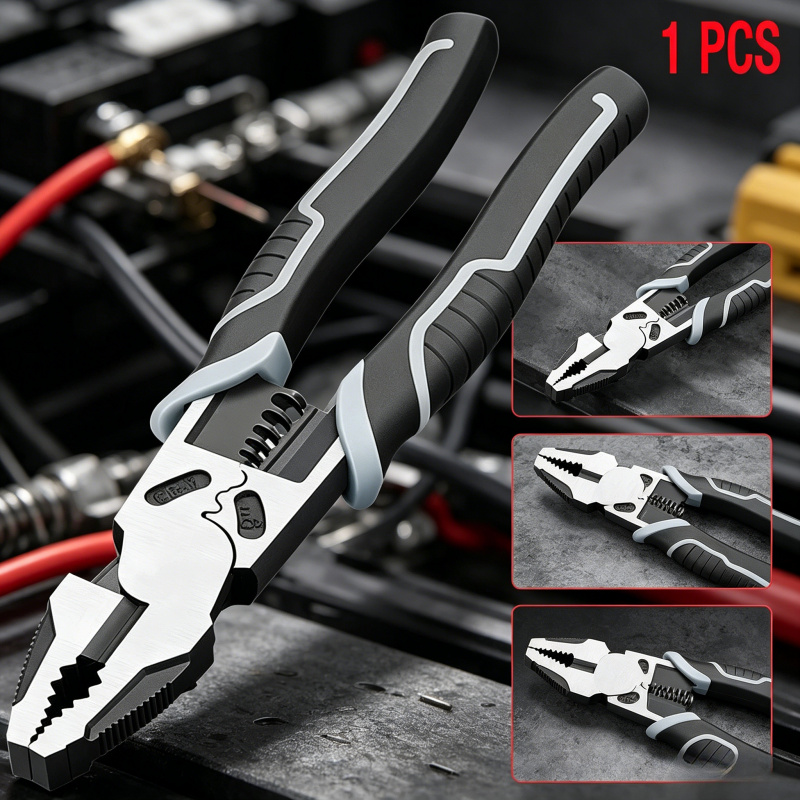 Power Tools Germany - ชุดเครื่องมืออเนกประสงค์: คีมปากเฉียง, คีมปากแหลม, คีมตัดลวด - เครื่องมือช่างไฟฟ้า