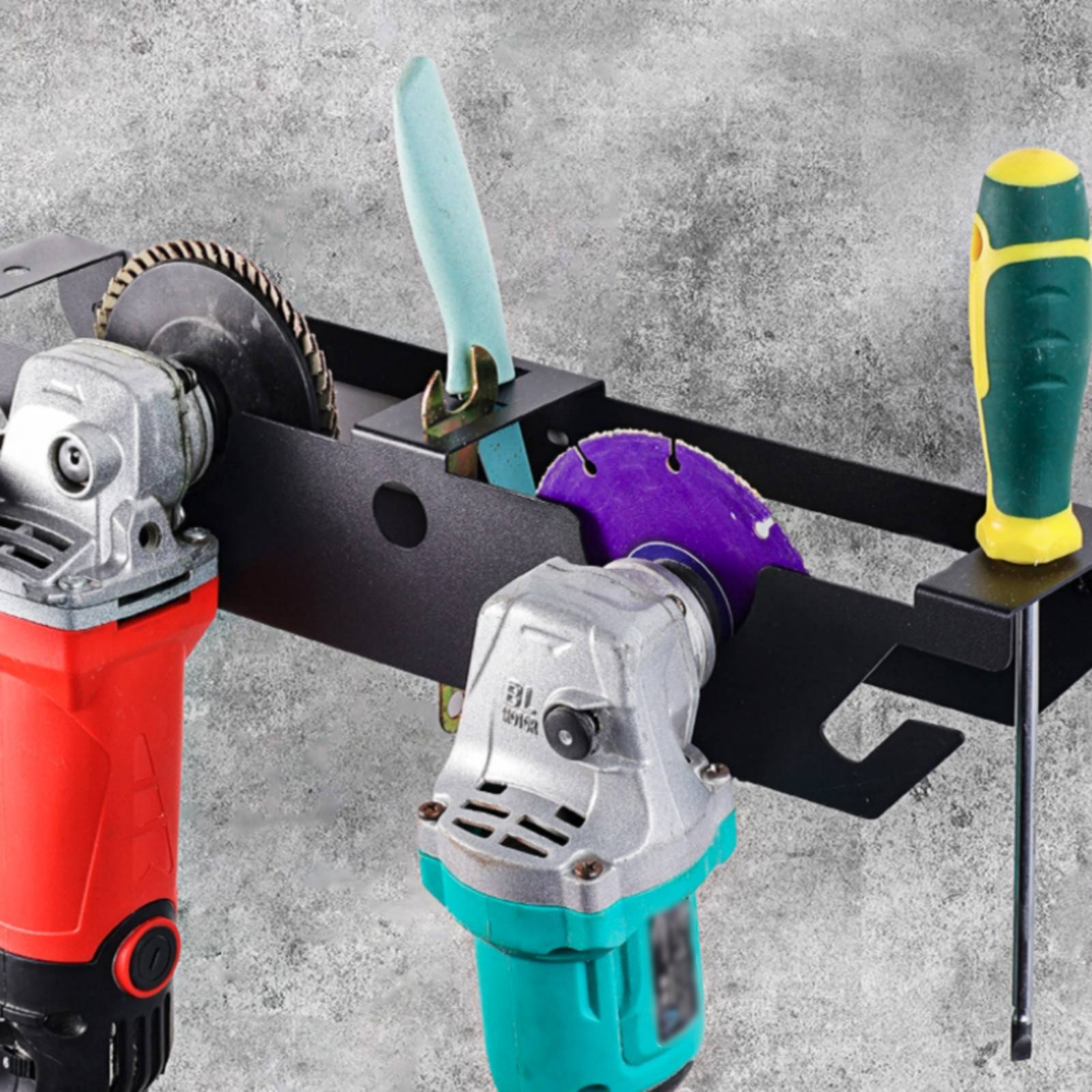 Power Tools Grinder - ชั้นวางเครื่องเจียร 4 ช่อง ชั้นวางเครื่องเจียรเหล็กหนา ชั้นวางเครื่องมือไฟฟ้า ประหยัดพื้นที่