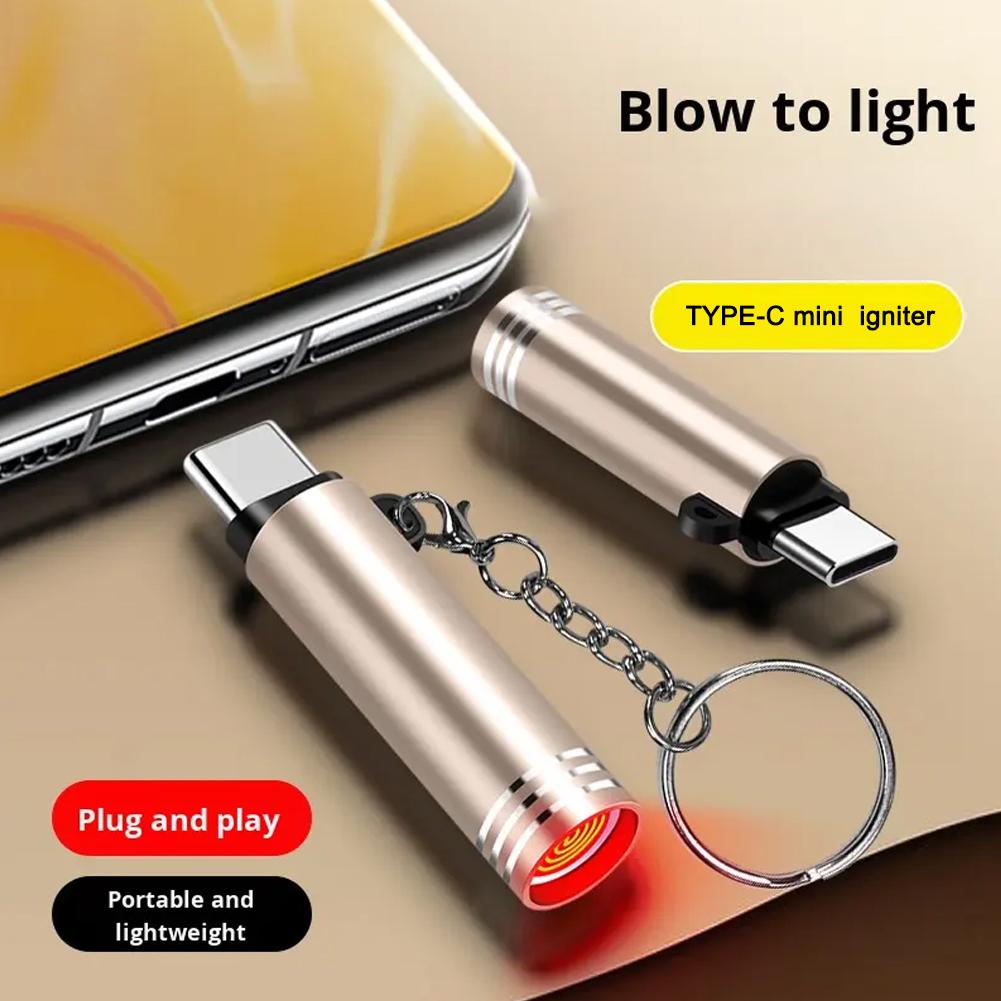 Power Tools Automotive - ไฟแช็กอาร์คไฟฟ้า USB-C - ไฟแช็กแบบเสียบใช้งานได้ทันทีสำหรับโทรศัพท์มือถือ, ไฟแช็กพกพาขนาดเล็กสำหรับรถยนต์/USB และอุปกรณ์ฉุกเฉิน