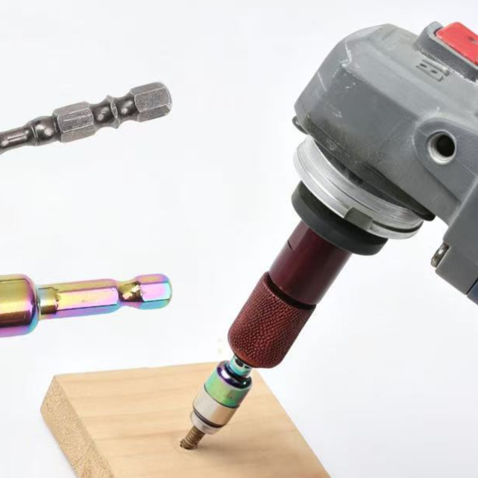 Power Tools Grinder - หัวอะแดปเตอร์เครื่องเจียรไฟฟ้า หัวจับแบบมีลายกันลื่น M10 หัวอะแดปเตอร์หกเหลี่ยม ตัวแปลงเครื่องเจียรมุม อุปกรณ์เสริมเครื่องมือไฟฟ้าขนาดกะทัดรัด