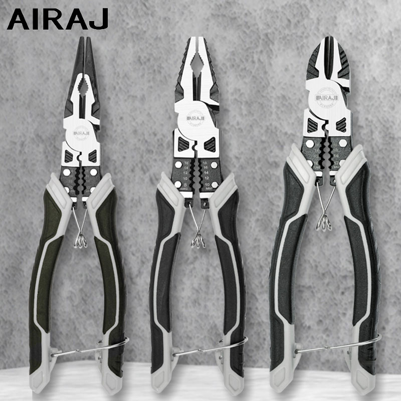 Power Tools Germany - Airaj คีมตัดสายไฟอเนกประสงค์, คีมตัดสายไฟเครื่องมือช่างมืออาชีพกันลื่นทนทาน