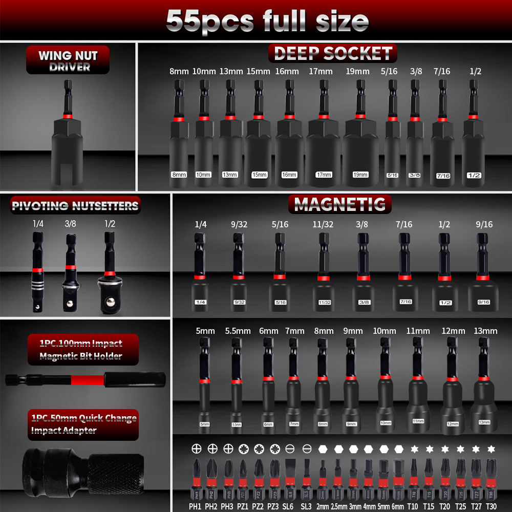 ชุดดอกไขควงแม่เหล็ก 55 ชิ้น ชุ - Power Tools List บทวิจารณ์และราคา