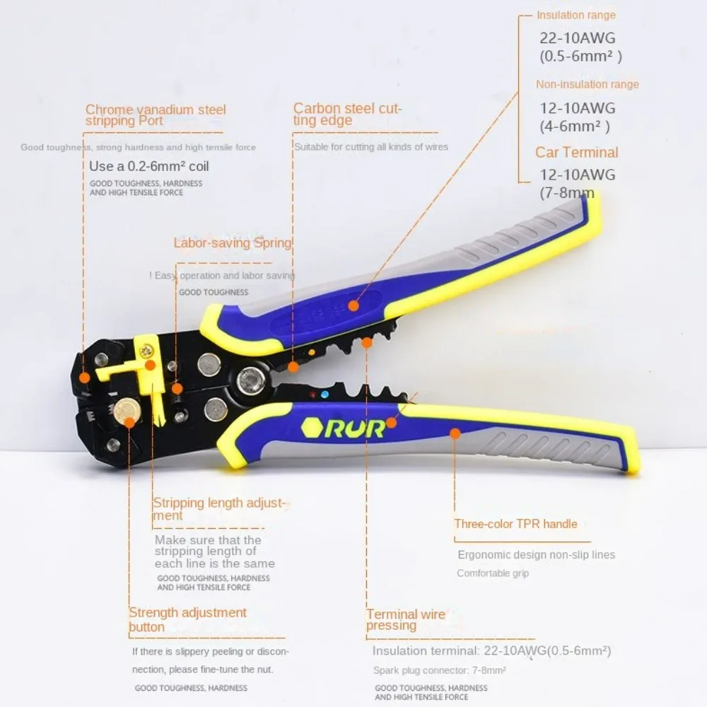มือถือ Wire Stripper Quick ทอง - Power Tools Germany บทวิจารณ์และราคา